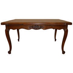 Louis XV style solid oak country style dining table