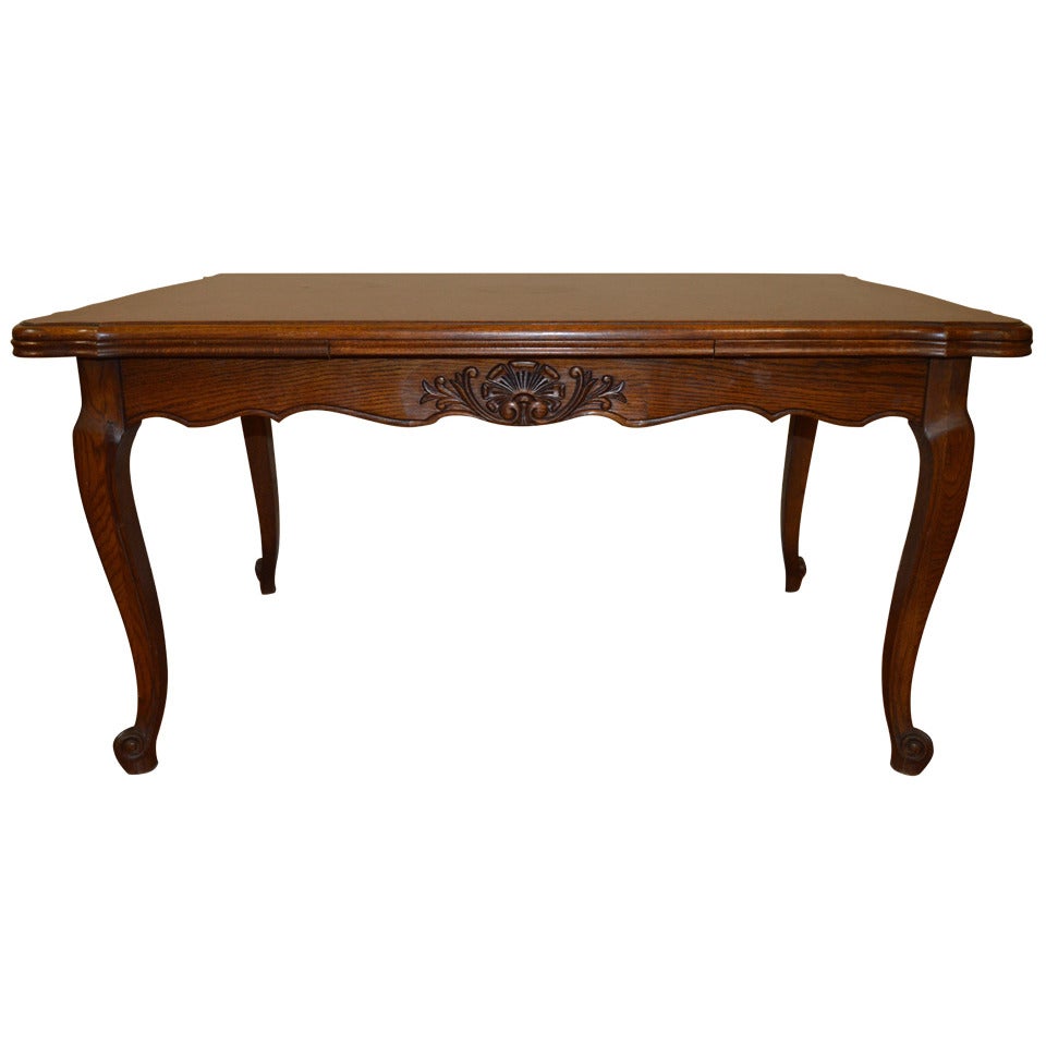 Louis XV style solid oak country style dining table