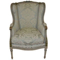 Louis XVI Style Painted Bergere a Oreille