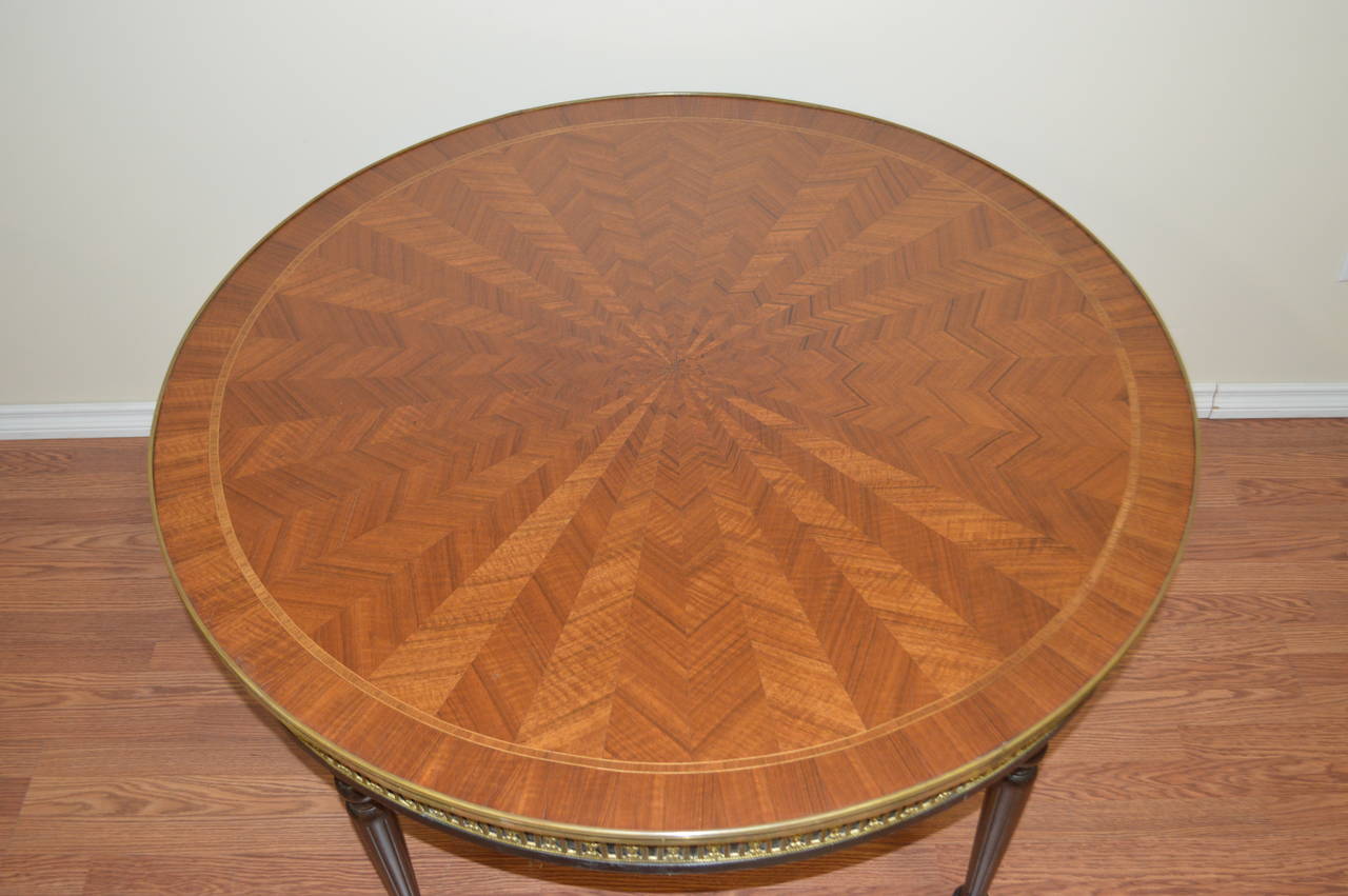 Louis XVI Style Library or Game's Round Table In Excellent Condition In Oakville, ON