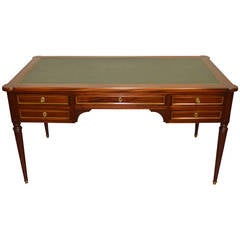 Louis XVI Style Mahogany Desk with Leather Top