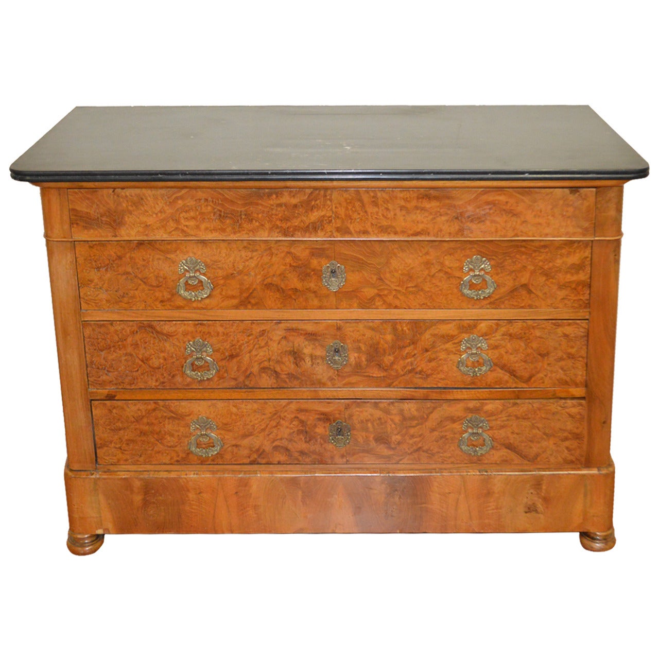 Louis Philippe Period Walnut Commode For Sale