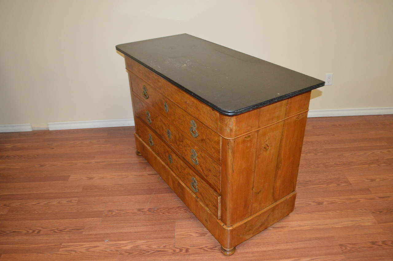 French Louis Philippe Period Walnut Commode For Sale