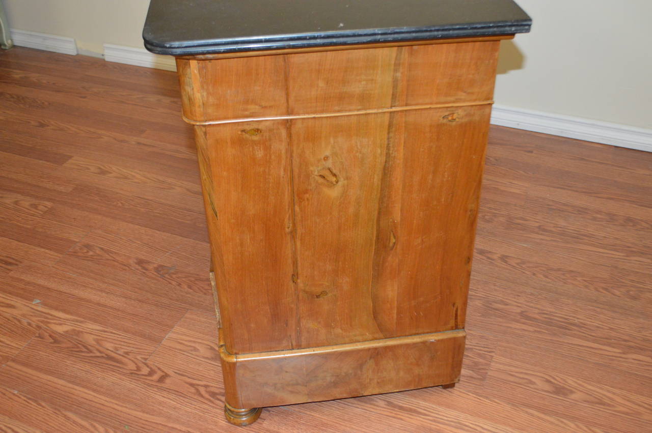 Marble Louis Philippe Period Walnut Commode For Sale