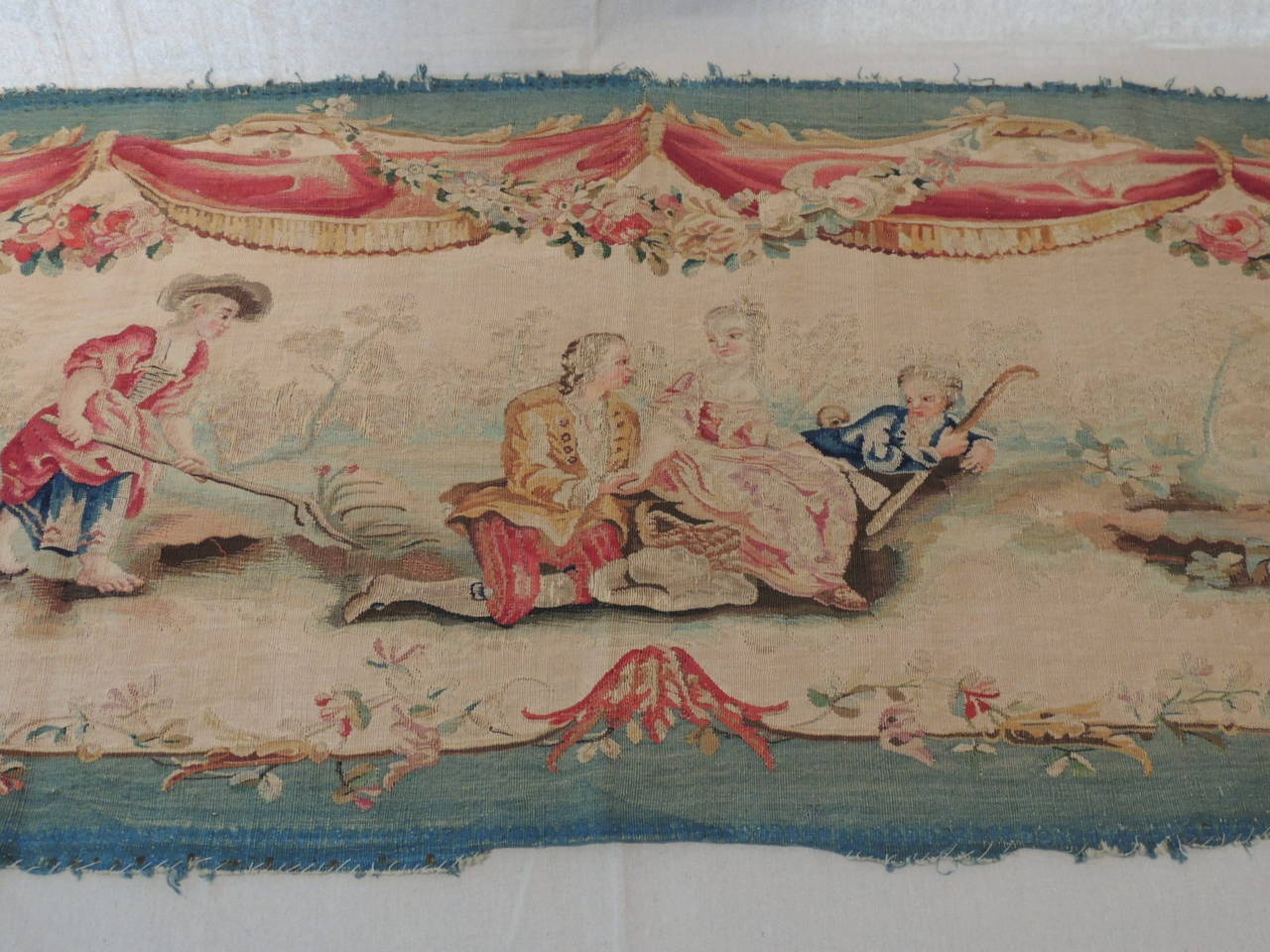 Empire Revival Aubusson Settee Tapestry Cover.