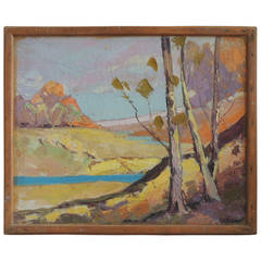 Oil and Pastels on Canvas Painting