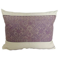 Purple Antique Textile Fez Pillow