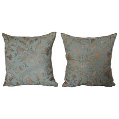 Pair of Antique Persian Embroidery Pillows