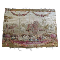 Aubusson Tapestry Antique Textile.