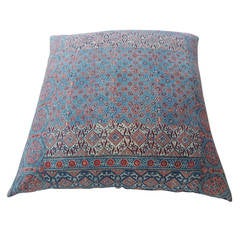 Blue and Red Batik Floor Pillow. Blue and Red Batik Floor Pillow.