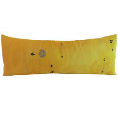 Yellow Japanese Obi Bolster Pillow.
