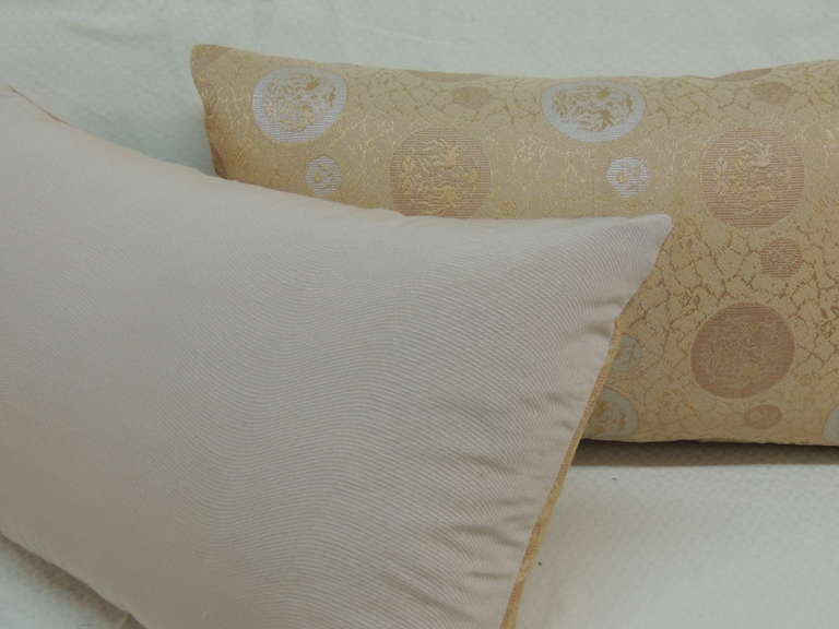 Pair of Vintage Japanese Obi Lumbar Pillows. 1