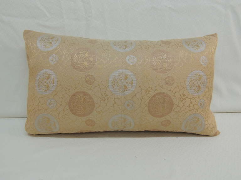 Silk Pair of Vintage Japanese Obi Lumbar Pillows.