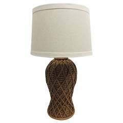 Woven Reed Table Lamp