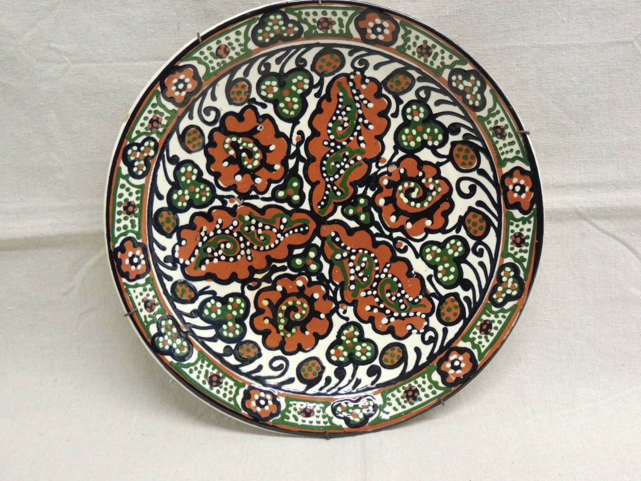 Tribal Moroccan Ceramic Plate