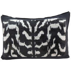 Vintage Zebra Silk Velvet Pillow.