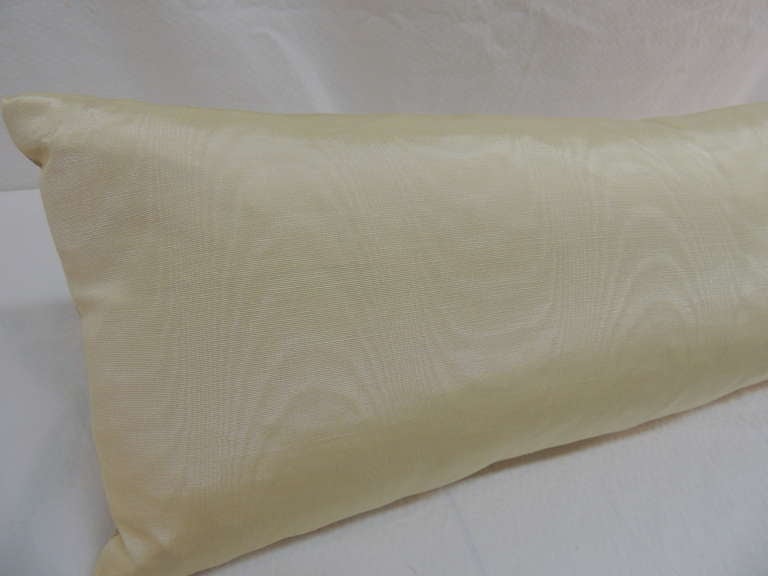 Vintage Japanese Yellow Silk Obi Bolster Pillow For Sale at 1stdibs
