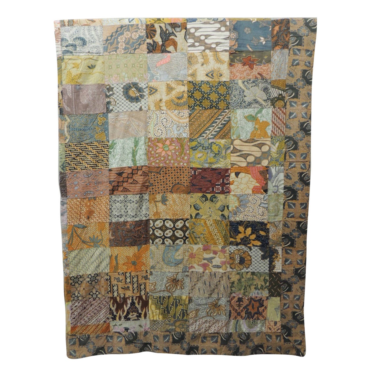Large Patchwork Colorful Batik Indian Blanket