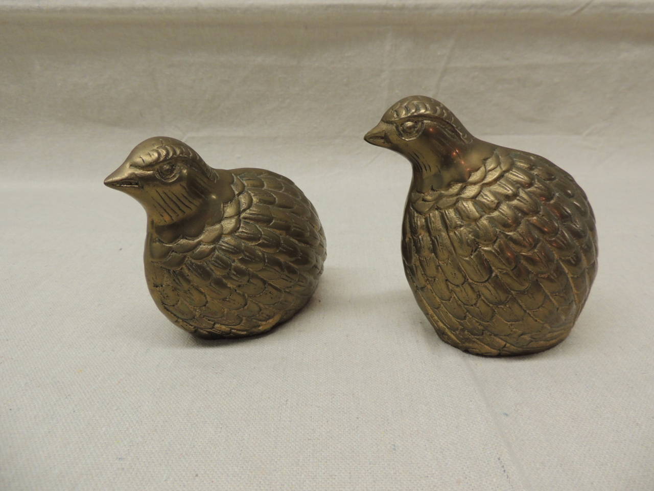 Mid-Century Modern Paire de vieux oiseaux en laiton