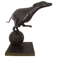 Bronze Running Hound by Loet Vanderveen