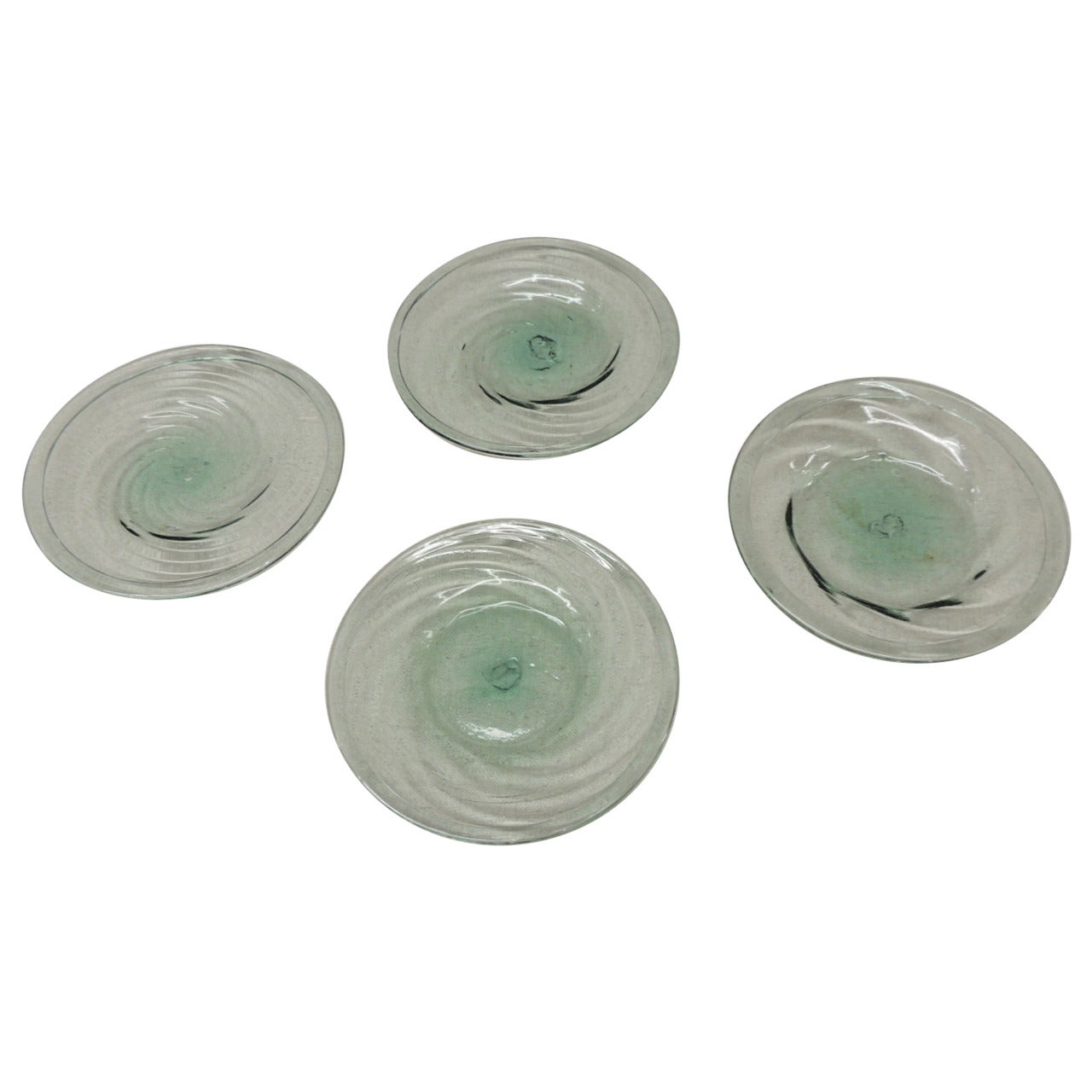 Set of Four Bohemian Glass Dishes