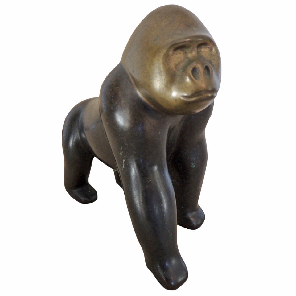 Bronze Gorilla by Loet Vanderveen.