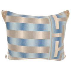 Vintage French Blue Wool Pillow