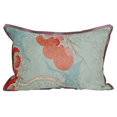 Green Silk Obi Lumbar Pillow