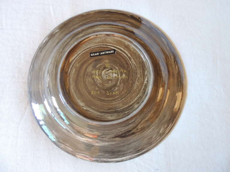 Vintage Marbleized Ceramic Dish. In Excellent Condition In Oakland Park, FL