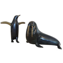 Penguin and Walrus by Loet Vanderveen