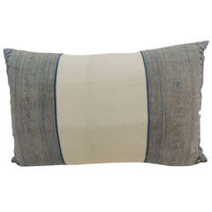 Vintage Wax-Batik Lumbar Pillow.
