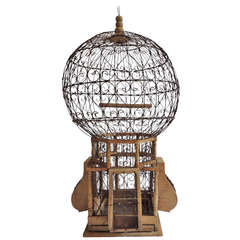 Vintage French Wire Birdcage.