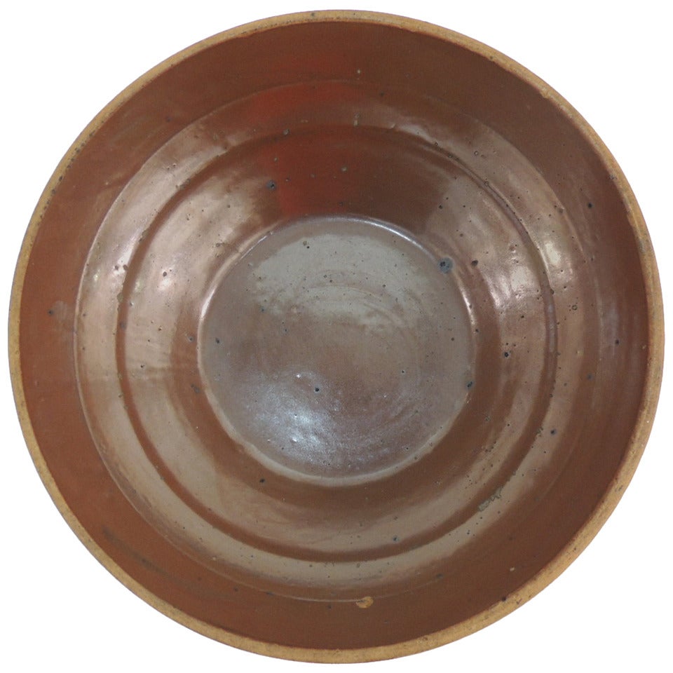 Vintage Glazed Stoneware Mixing Bowl. at 1stDibs