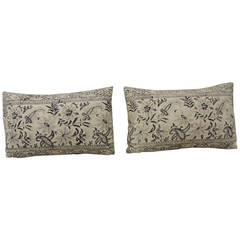 Pair of Indian Batik Lumbar Pillows