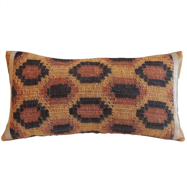 Handknotted African Lumbar Pillow. at 1stdibs