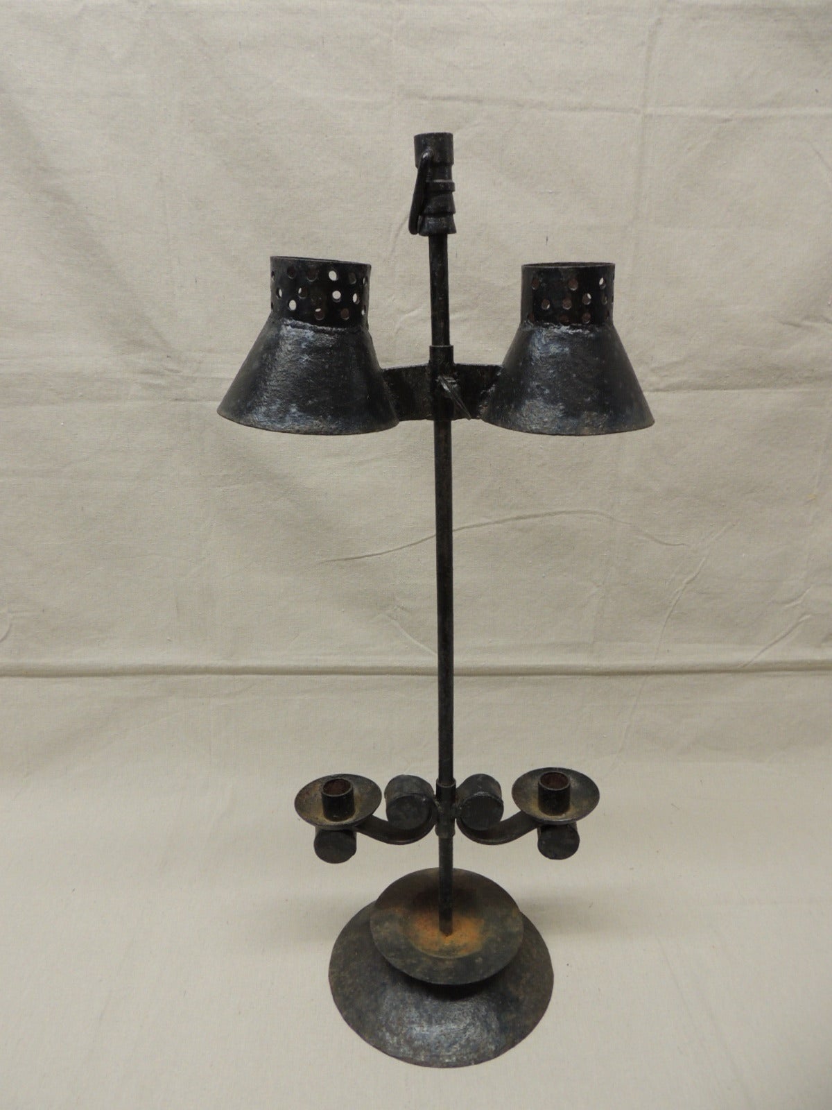 Rustic Tole Candle Holder at 1stdibs