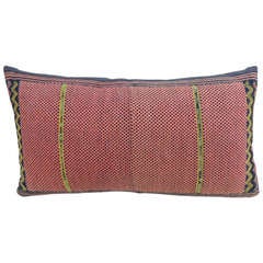 Antique Indonesian Ritual Cloth Bolster Pillow.