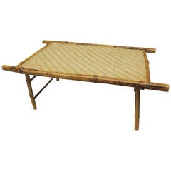 Vintage Bamboo Folding Breakfast Tray