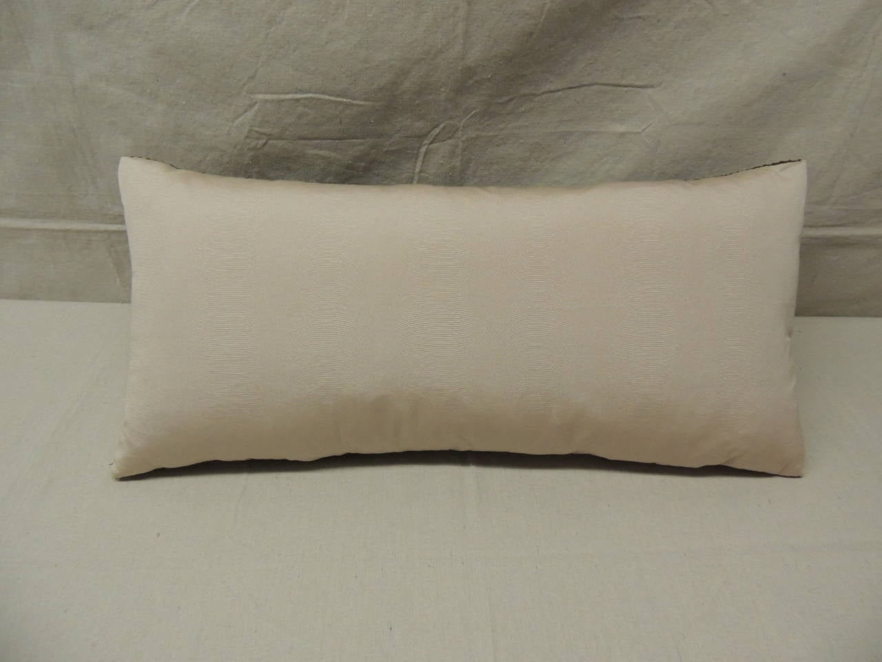 Large Fortuny Red Bolster Pillow For Sale at 1stdibs