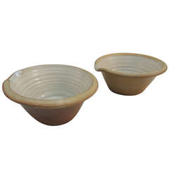 Pair of Vintage Ceramic Mixing Bowls.