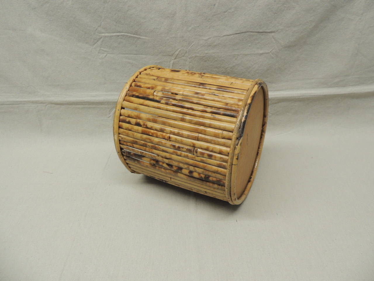 bamboo wastebasket