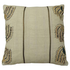 Metallic Threads Turkish Embroidery Pillow