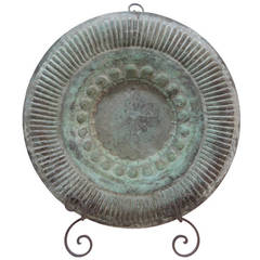 Vintage Round Metal Tray.