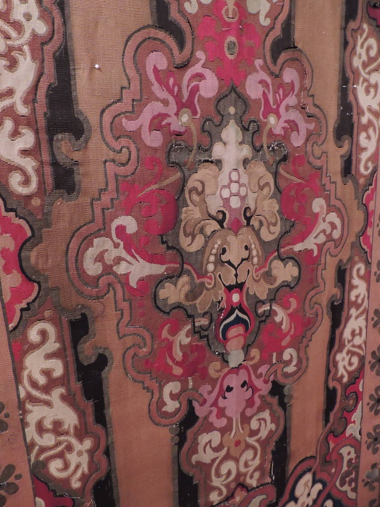 Rococo Antique Aubusson Tapestry/Portier.