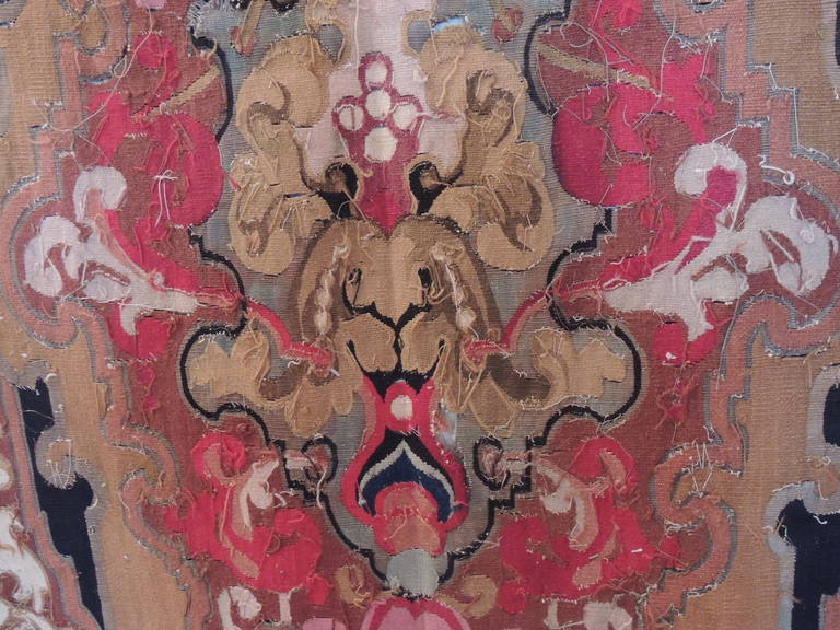 Antique Aubusson Tapestry/Portier. In Good Condition In Oakland Park, FL