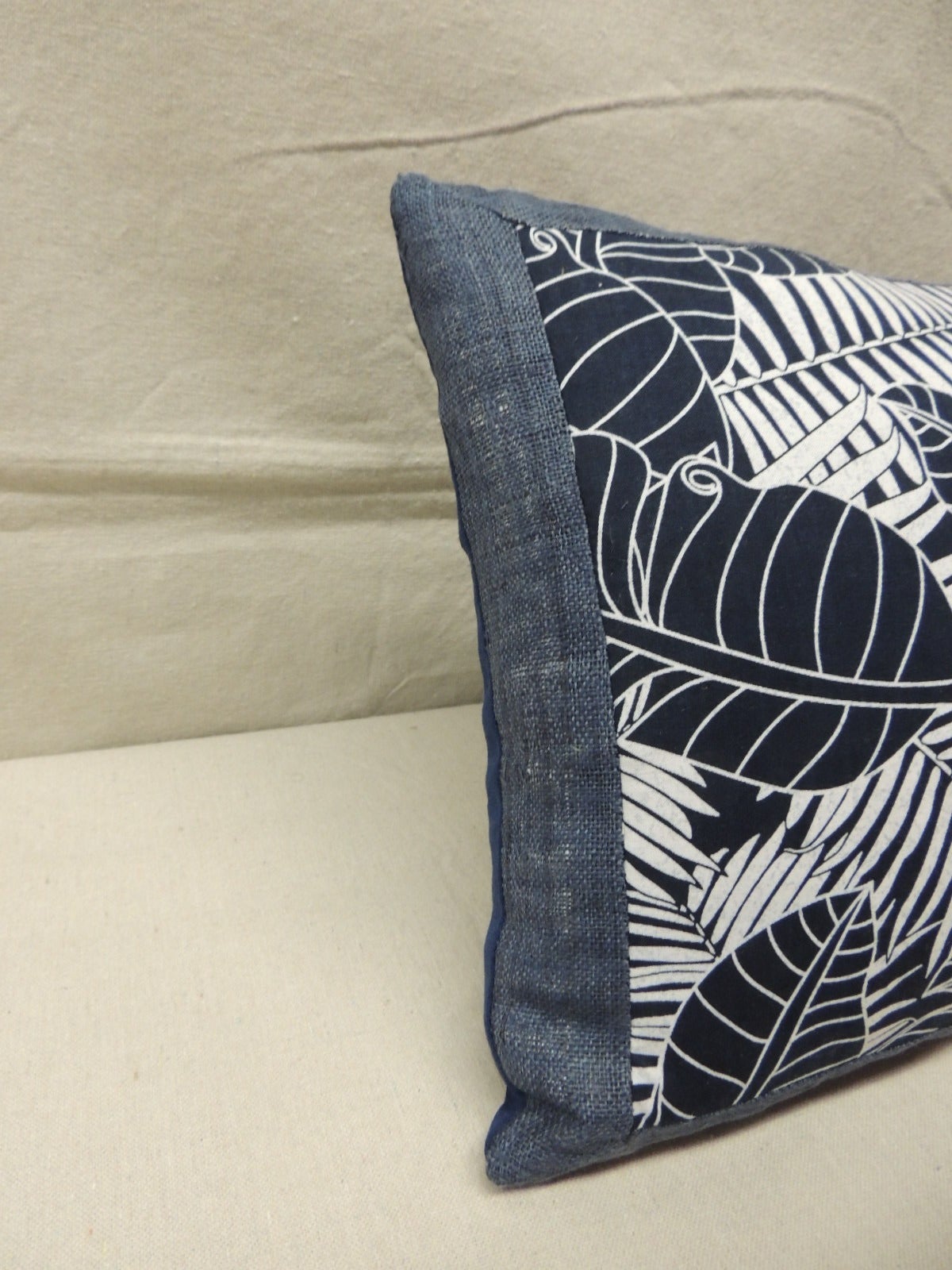 Japanese Indigo Batik Bolster Pillow For Sale at 1stdibs