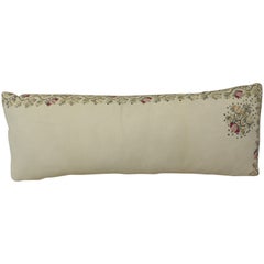 19th Century Embroidery Turkish Bolster Decorative Textured Finish Pillow