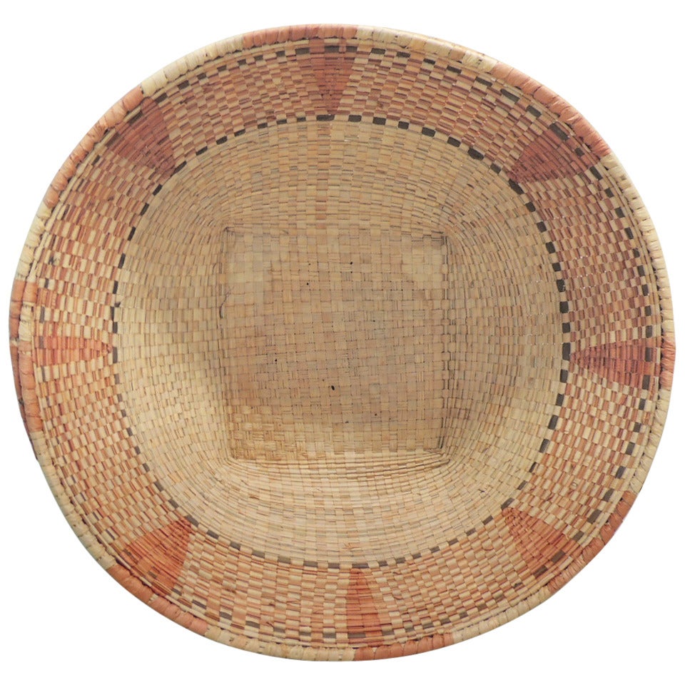 Vintage Orange African Basket.