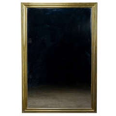 French Antique Brass Bar Mirror