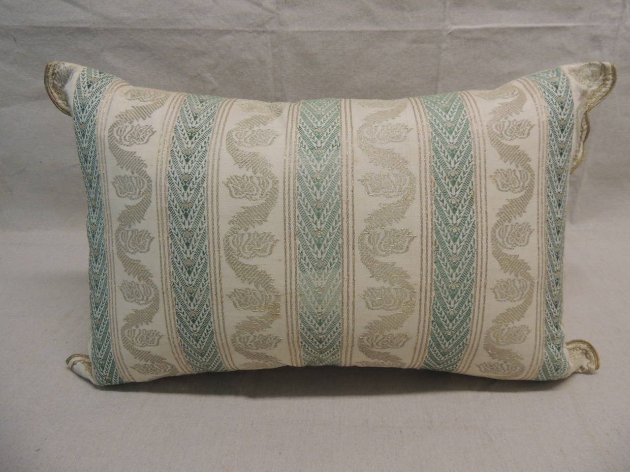 Silk Brocade Stripe Pillow.